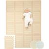 Elegante Tappetino Puzzle per Bambini, 1,7 X 1,2 M, Hygge Sand - 16 Pannelli XL