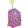 TrAdE Shop Traesio ZAINO SCUOLA RAGAZZI TROLLEY 3IN1 JACK SJ CON CARRELLO RIMOVIBILE ROSA
