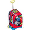 TrAdE Shop Traesio ZAINO SCUOLA RAGAZZI TROLLEY 3IN1 JACK SJ CARRELLO RIMOVIBILE ROSSO