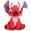 TrAdE Shop Traesio STITCH MORBIDO PELUCHE ROSSO 60CM PUPAZZO SONORO PARLANTE BAMBINI LILO & STITCH