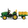 Peg Perego John Deere Ground Force - Elektrischer Kindertraktor mit Anhänger 12V