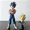 Sans marque Action Figure Dragon Ball Z Majin Vegeta Testa Intercambiabile YJ 27cm