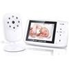 TrAdE Shop Traesio BABY MONITOR VIDEOCAMERA SCHERMO 3.5" WIRELESS CON FOTOCAMERA VISIONE NOTTURNA