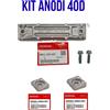 HONDA MARINE KIT ANODI HONDA ORIGINALE ANODO PIASTRA TRIM + COPPIA ANODI PIEDE ZINCO BF40D