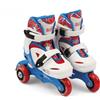 SUN&SPORT Pattini a 3 ruote regolabili con freno posteriore - misure da 26 a 30 per bambini - blu