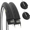 ECOVELO 2 COPERTONI 700 X 25C (25-622) + CAMERE PNEUMATICI NERI PER BICI DA CORSA ROAD BIKE STRADA BICICLETTA