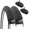 ECOVELO 2 COPERTONI 16 X 1.95 (50-305) + CAMERE VALVOLA AMERICA PNEUMATICI 16" MTB BICICLETTA MOUNTAIN BIKE BAMBINO