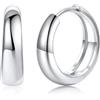 Silvora 8-14mm Orecchini Donna Cerchio Argento 925 Piccoli Argento Oro Nero | antiallergico, design minimalista, comodo e facile da abbinare, valorizza i lineamenti del viso