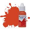 Humbrol Vernice acrilica n. 132 Flacone contagocce Rosso Satinato, 14 ml
