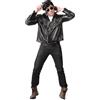 FIESTAS GUIRCA Giacca Motociclista Cuoio - Costume motociclista anni 50 Taglia M 48-50