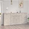 Generico Credenza Grigio Cemento 160x36x75 cm in Legno Multistrato,Grigio,58.8kg,3074931