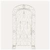 KeyHome Store Cancello Decorativo in Ferro Bianco Anticato 130x232 cm