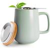 Tazza Da Tè Con Infusore E Coperchio, Tazza in Ceramica Da 500 Ml Con Coperchio,