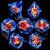 NONE 7PCS Lliquid Flow Core Eye of Sauron D20 Dnd Sharp Edge Set Di Dadi in Resina D