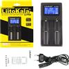 liitokala Caricabatteria Liitokala Lii-Pd2 LII-PD4 per Batterie Al Litio Nimh 18650 26650