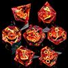 NONE 7PCS Lliquid Flow Core Eye of Sauron D20 Dnd Sharp Edge Set Di Dadi in Resina D