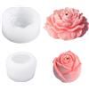 2Pezzi Stampi per Candele in Silicone Stampi Candele Fai Da Te Forma Di Rose E P