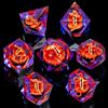 NONE 7PCS Lliquid Flow Core Eye of Sauron D20 Dnd Sharp Edge Set Di Dadi in Resina D