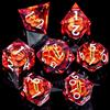 NONE 7PCS Lliquid Flow Core Eye of Sauron D20 Dnd Sharp Edge Set Di Dadi in Resina D