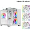 yeah magic Case MATX Yeah Magic Cube Di Alta Gamma Con Tre Lati in Vetro, Vista Panoramica,