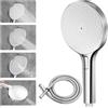 Soffione Doccia Anticalcare Con Tubo Da 1.5 M - Doccino per Doccia Grande 140 Mm