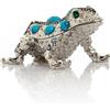 Keren Kopal Frog & Gemstones scatola portagioie fatta a mano decorata e crist...