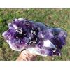 Minerali *** DRUSA di AMETISTA VIOLA ALTA QUALITA' GROSSI CRISTALLI Brasile