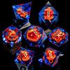 NONE 7PCS Lliquid Flow Core Eye of Sauron D20 Dnd Sharp Edge Set Di Dadi in Resina D