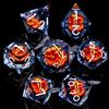 NONE 7PCS Lliquid Flow Core Eye of Sauron D20 Dnd Sharp Edge Set Di Dadi in Resina D