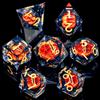NONE 7PCS Lliquid Flow Core Eye of Sauron D20 Dnd Sharp Edge Set Di Dadi in Resina D