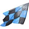 bandiera nero azzurro inter, poliestere 2x3,2m a scacchi cucito completo d'asta