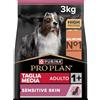 Purina Pro Plan Optiderma Medium Adult Crocchette Cani, 4 Confezioni da 3 kg
