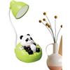 Iouyjiu Luce notturna a LED a forma di panda con cassetto per la camera dei bambini, lampada da scrivania ricaricabile per leggere libri, luce da comodino dimmerabile con 3 livelli di luminosità