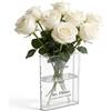 Lufdegim 1 vaso da fiori a forma di libro, in acrilico trasparente, per fiori, 20 x 15 x 1,5 cm, per libreria, casa, camera da letto, ufficio, libri, regalo per amanti (trasparente-A)