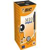 BIC - Penna a sfera a scatto M10 clic, ampiezza tratto: 1 mm, confezione da 50 pezzi, colore: Nero