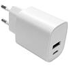 chargeProX Caricatore USB C Rapido 2 Porte Alimentazione PD 20W USB C Adattatore di alimentazione USB A Presa per iPhone 17, 16, 15, 14, 13, iPad, Galaxy S24, S23, Pixel 9