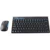 VBESTLIFE Set Tastiera e Mouse Wireless, Mini Tastiera e Mouse Wireless Ultra Sottile e Silenzioso da 2,4 GHz per PC Portatile(Nero)