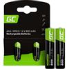 Green Cell Batterie Ricaricabili AAA 800mAh Ni-MH Precaricate - 2 Pezzi di Batterie AAA 1.2V per Uso Quotidiano, Ideali per Giocattoli, Telecomandi, Fotocamere e Altri Dispositivi Elettronici