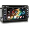 Erisin Android 14 Autoradio per Mercedes BENZ Classe A/C/G/CLK W203 W463 Vito Viano GPS Navigatore 8 Core 4+64GB CD Bluetooth 5.0 CarPlay Android Auto WiFi 4G USB DAB+ CANbus 7 Pollici IPS Touchscreen