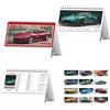 Calendario da tavolo trimestrale Auto sportive 19 x 14,5 cm personalizzate o neutre