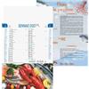 Calendario pescheria trimestrale - 12 fogli 28,8 x 47 cm personalizzate o neutre