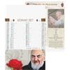 Calendario personalizzato San Pio Trimestrale a 12 fogli 28,8 x 47 cm personalizzate o neutre