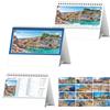 Calendario Sicilia Illustrato da Tavolo personalizzabile 19 x 14,5 cm personalizzate o neutre