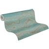 A.S. Création Livingwalls Carta da parati 396591 con aspetto marmo - Carta da parati di design di alta qualità in marmo nei colori blu, petrolio, bronzo - 10,05 m x 0,53 m - Made in Germany