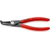 KNIPEX Pinza di precisione per anelli di sicurezza per anelli di sicurezza interni a fori bonderizzata grigia Rivestiti in resina, 48 21 J21