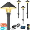 Tuya Kit 4 Luci LED a Fungo RGBW Smart W Set 4 Luci Vialetto LED "Fungo" Smart WiFi Tuya RGBW 16M Colori IP65