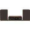 PURE Micro Hifi DAB+/FM Bluetooth Classic Stereo Coffee Black/Walnut - 252808 PURE