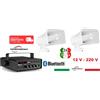 SPECIAL KIT IMPIANTO AUDIO 12V. 220V.PER ESTERNO MEZZI TRASPORTO CON AMPLIFICATORE BLUETOOTH