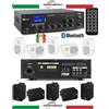SPECIAL KIT KIT AUDIO FILODIFFUSIONE 2 ZONE SEPARATE PER LOCALI 100Watt+6 ALTOPARLANTI