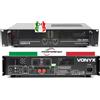 Skytec AMPLIFICATORE AUDIO PROFESSIONALE PA VXA-3000 2X 1500W 4-8 ohm Ponticellabile!!